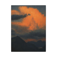 Majestic Mountain 90- Crimson Sky Before Nightfall Canvas Art