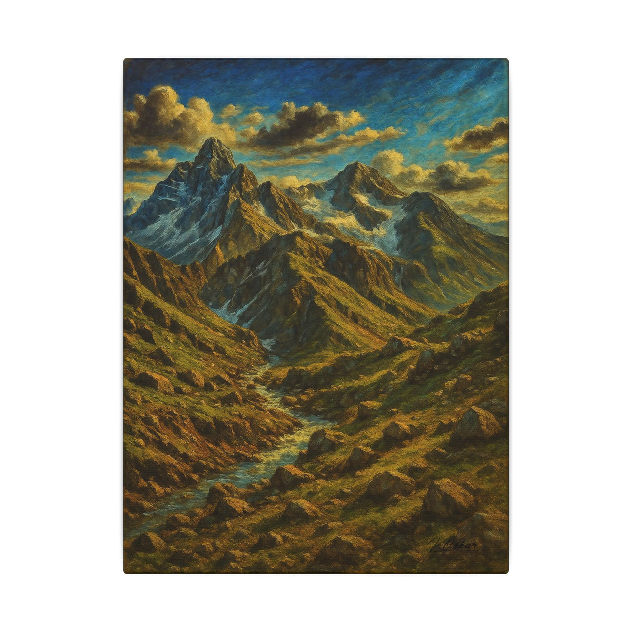 Majestic Mountain 13 - River's Journey to the Majestic Mountain Canvas Art