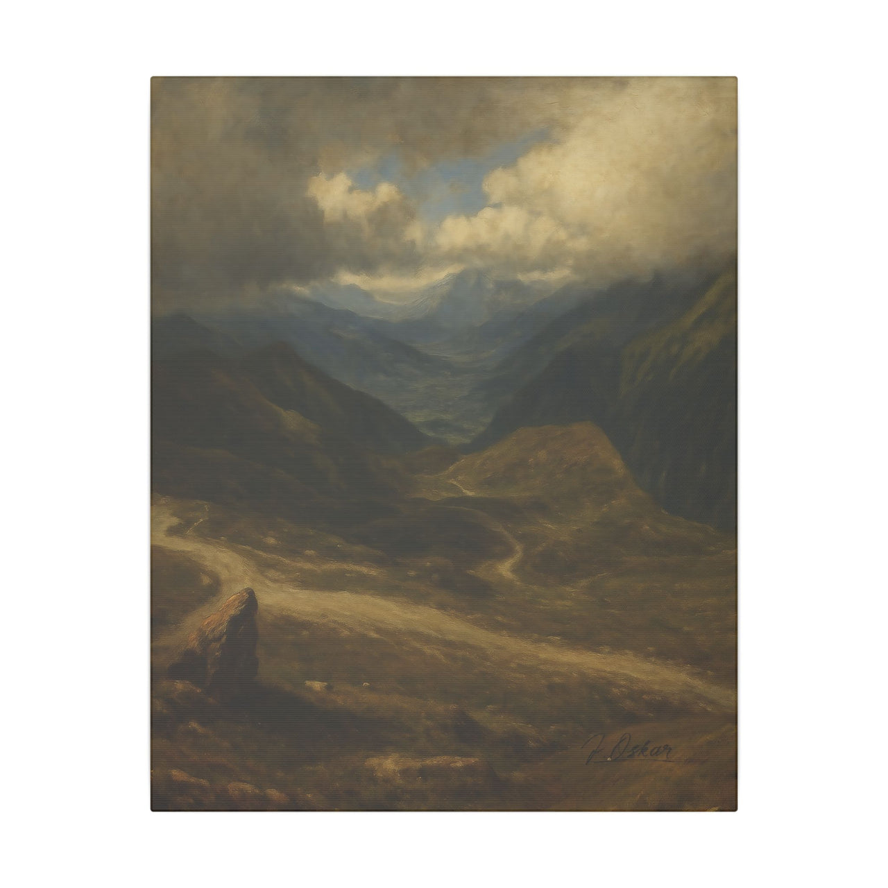 Majestic Mountain 86- Storm over the Highlands Canvas Art