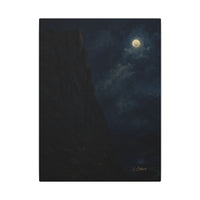 Majestic Mountain 91- Cliff Under the Moon Canvas Art