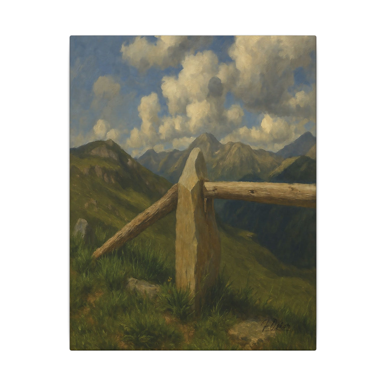 Majestic Mountain 78 - Summit Marker Canvas Art