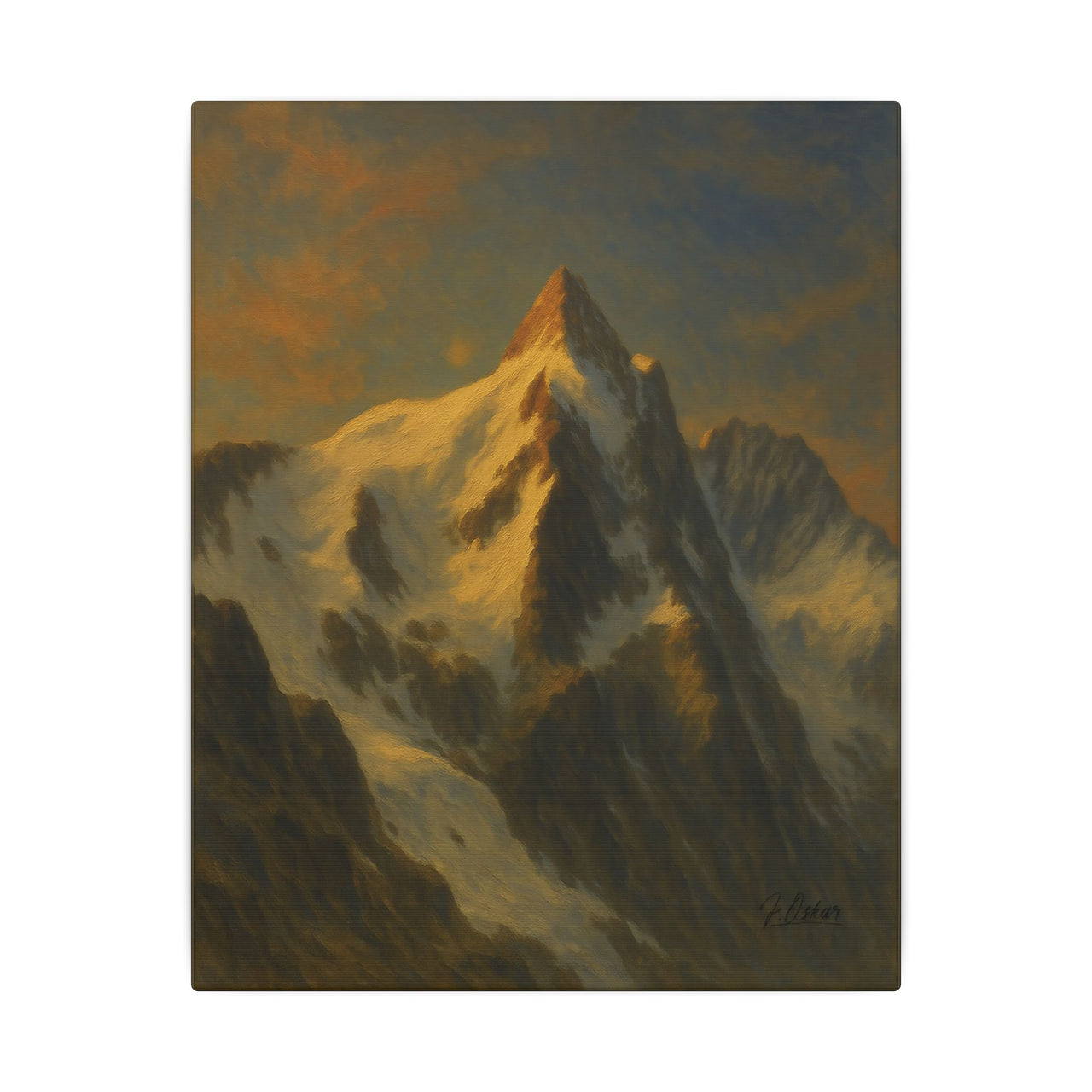 Majestic Mountain 98 - Crowned by Light Canvas Art