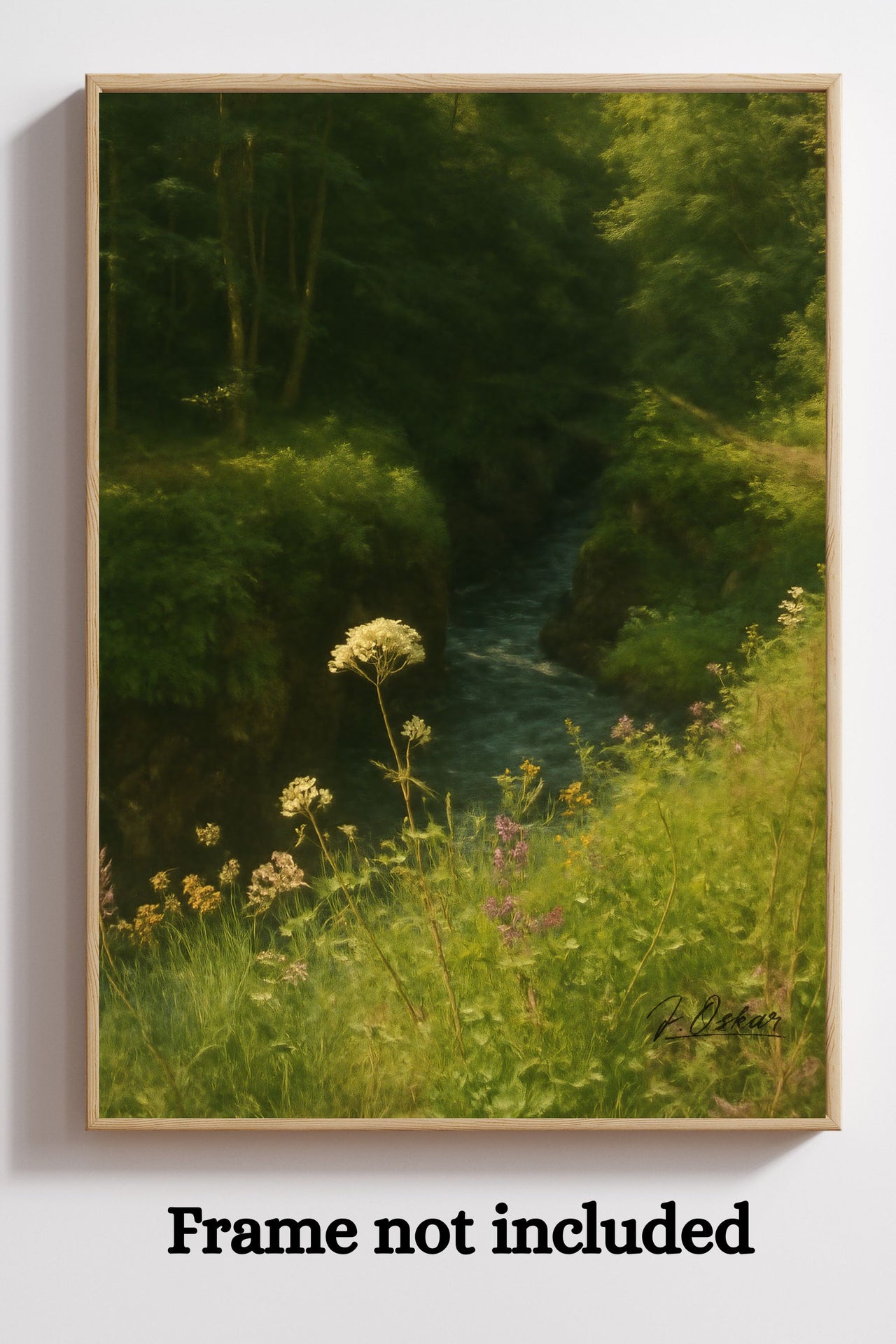 Majestic Mountain 50 - Path into the Green Gorge Canvas Art