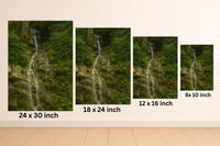 Majestic Mountain 52 - Dedicate waterfall over the Cliffside Canvas Art