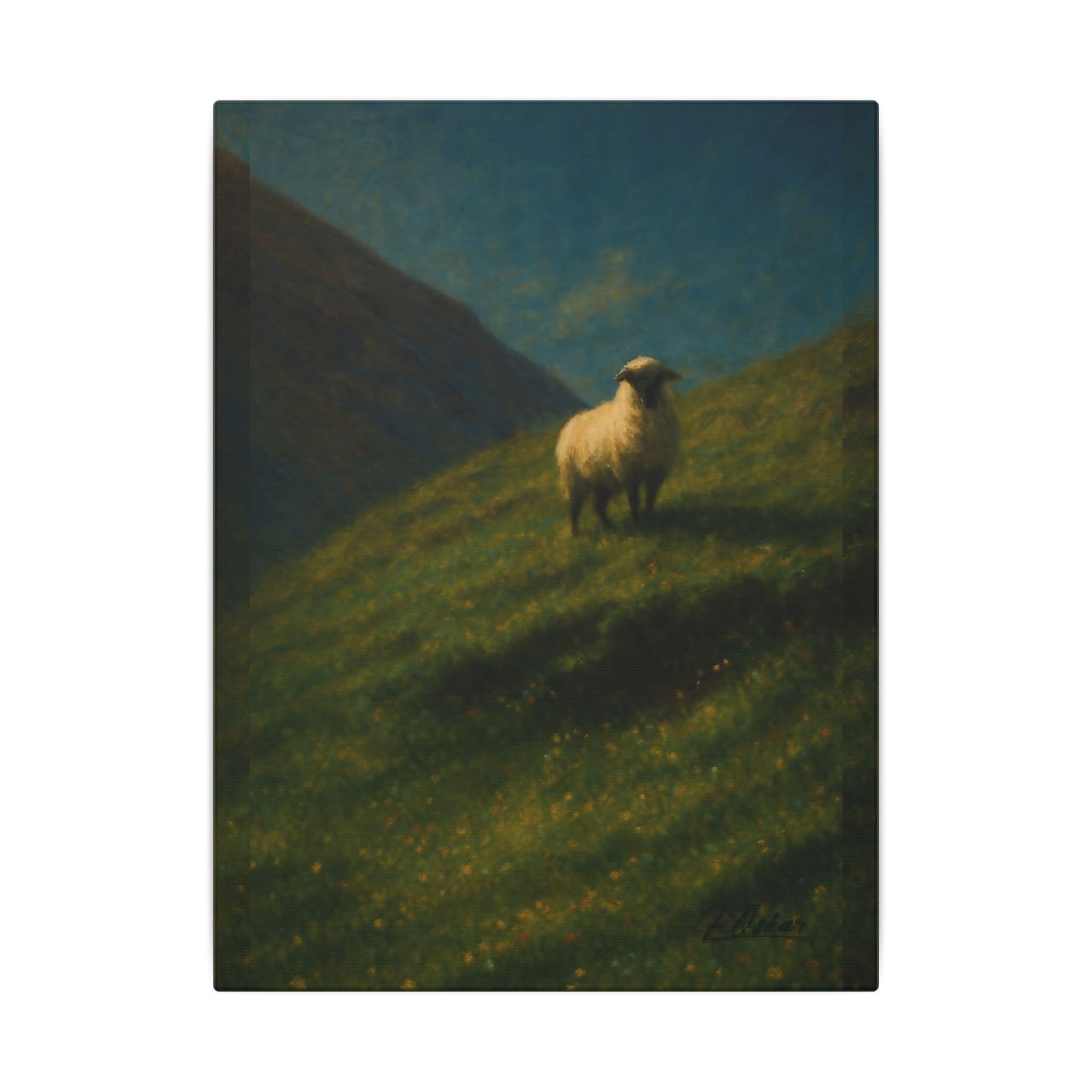 Majestic Mountain 80 - Sheep on the High Slope Canvas Art