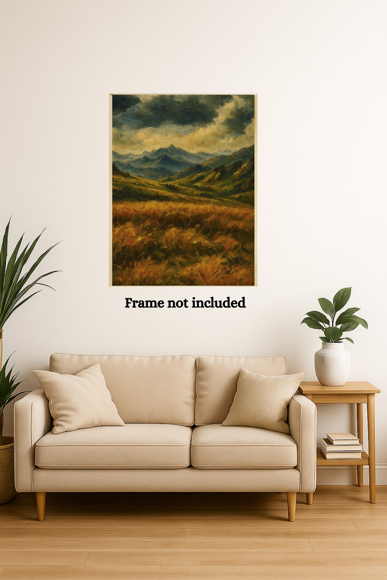 Majestic Mountain 3 - Path Through the Windswept Valley Canvas Art