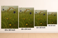 Majestic Mountain 54 - Wildflowers in the Mist Canvas Art