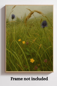 Majestic Mountain 54 - Wildflowers in the Mist Canvas Art
