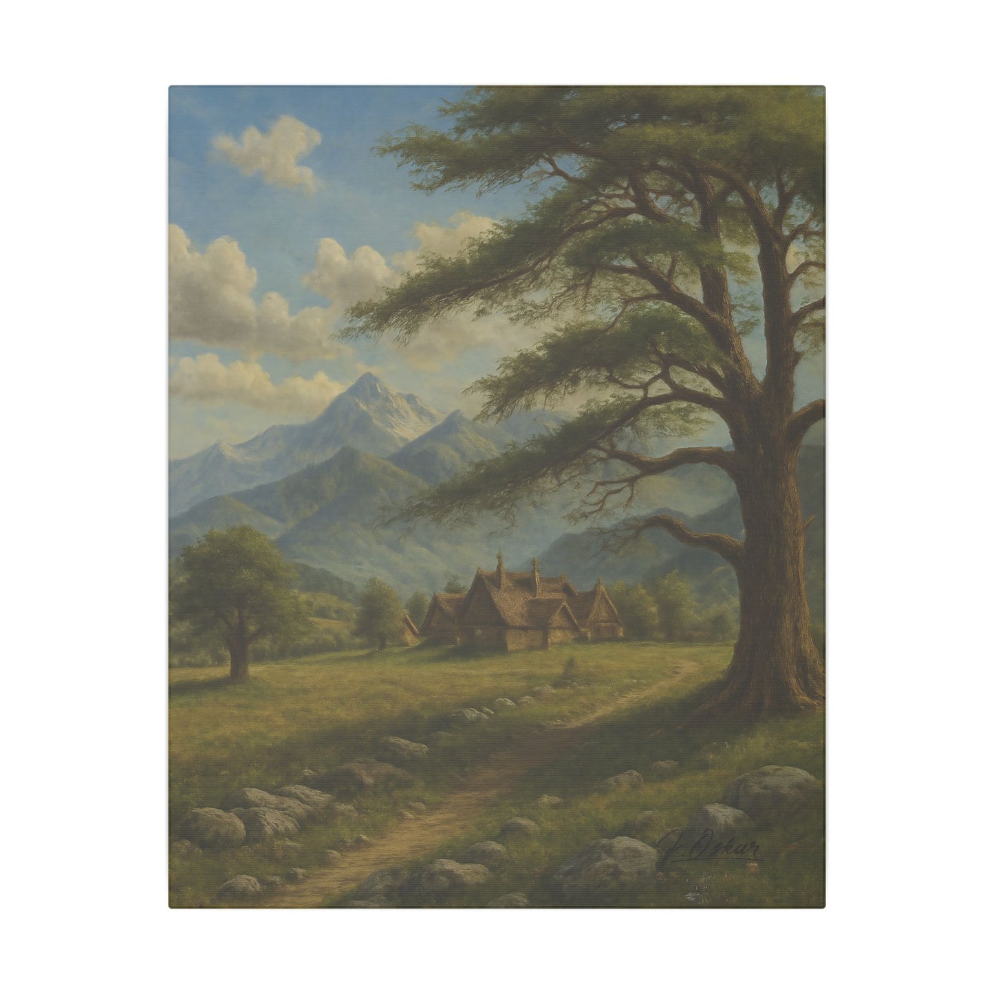 Majestic Mountain 5 - Twilight Over the Silent Lake Canvas Art
