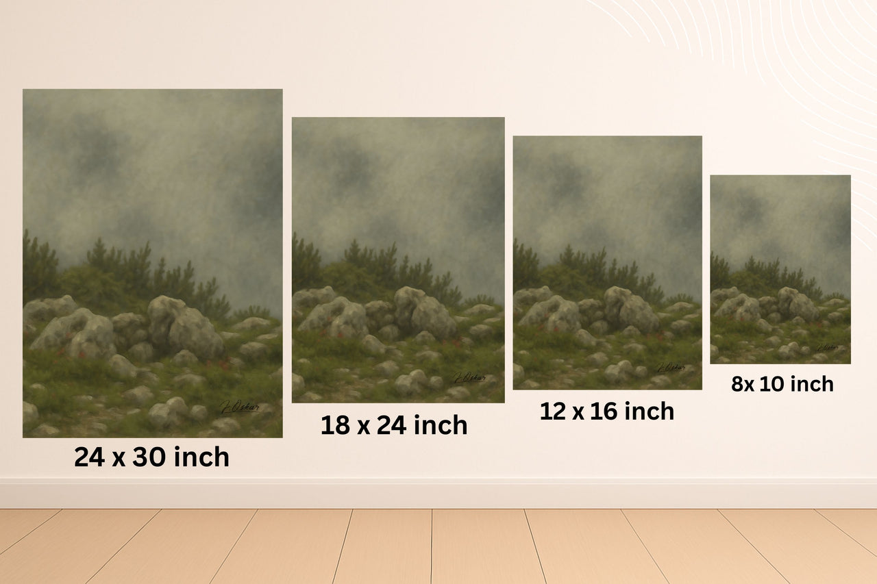 Majestic Mountain 57 - Rocky Ridge Above the Treeline Canvas Art