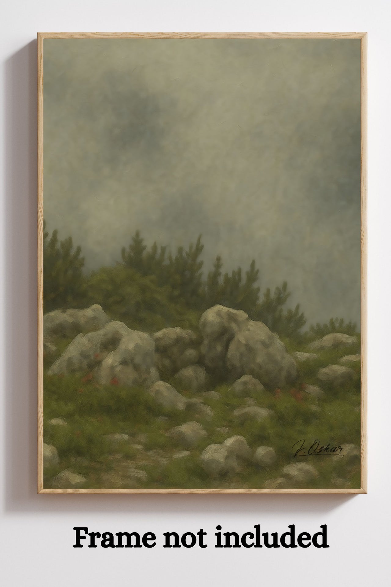 Majestic Mountain 57 - Rocky Ridge Above the Treeline Canvas Art