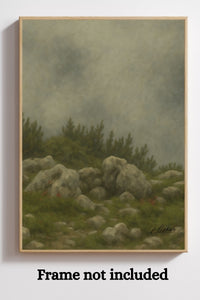 Majestic Mountain 57 - Rocky Ridge Above the Treeline Canvas Art