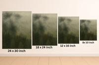 Majestic Mountain 58 - Misty Pine Valley Canvas Art