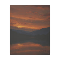 Majestic Mountain 4 - Twilight Over the Silent Lake Canvas Art