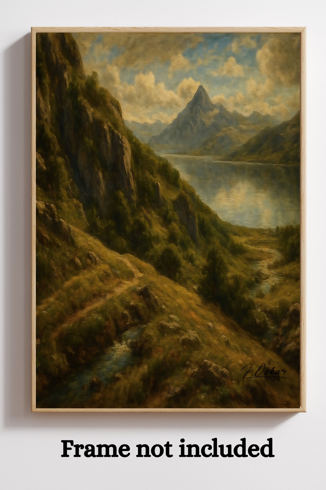 Majestic Mountain 63 - Lake Beneath the Peaks Canvas Art