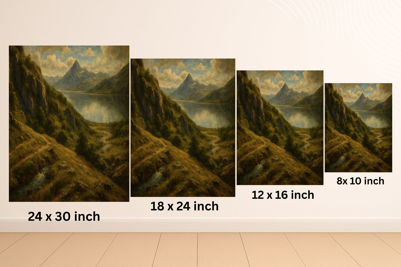 Majestic Mountain 63 - Lake Beneath the Peaks Canvas Art