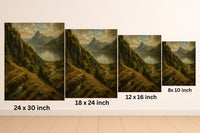 Majestic Mountain 63 - Lake Beneath the Peaks Canvas Art