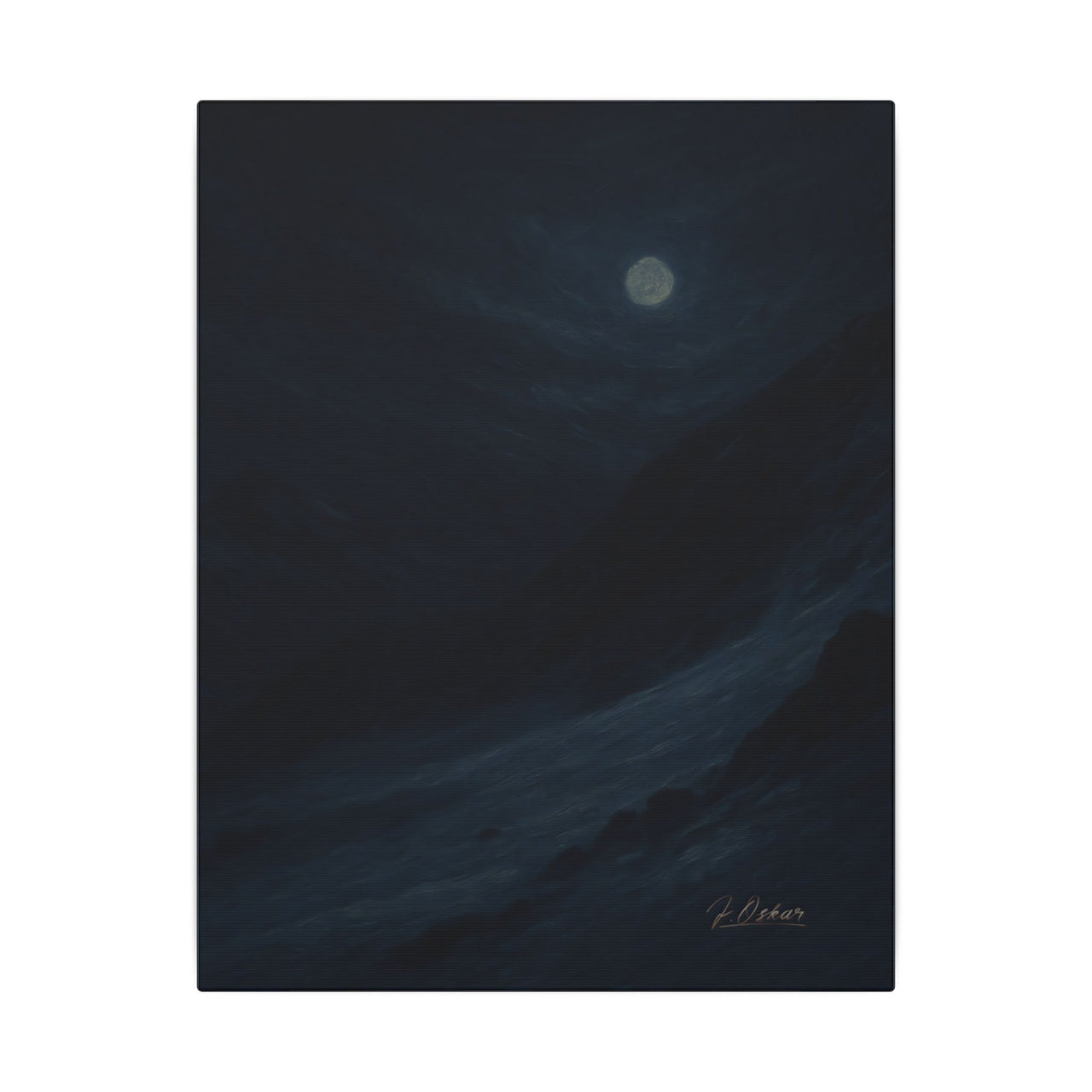 Majestic Mountain 93-Moonlit Ascent Canvas Art