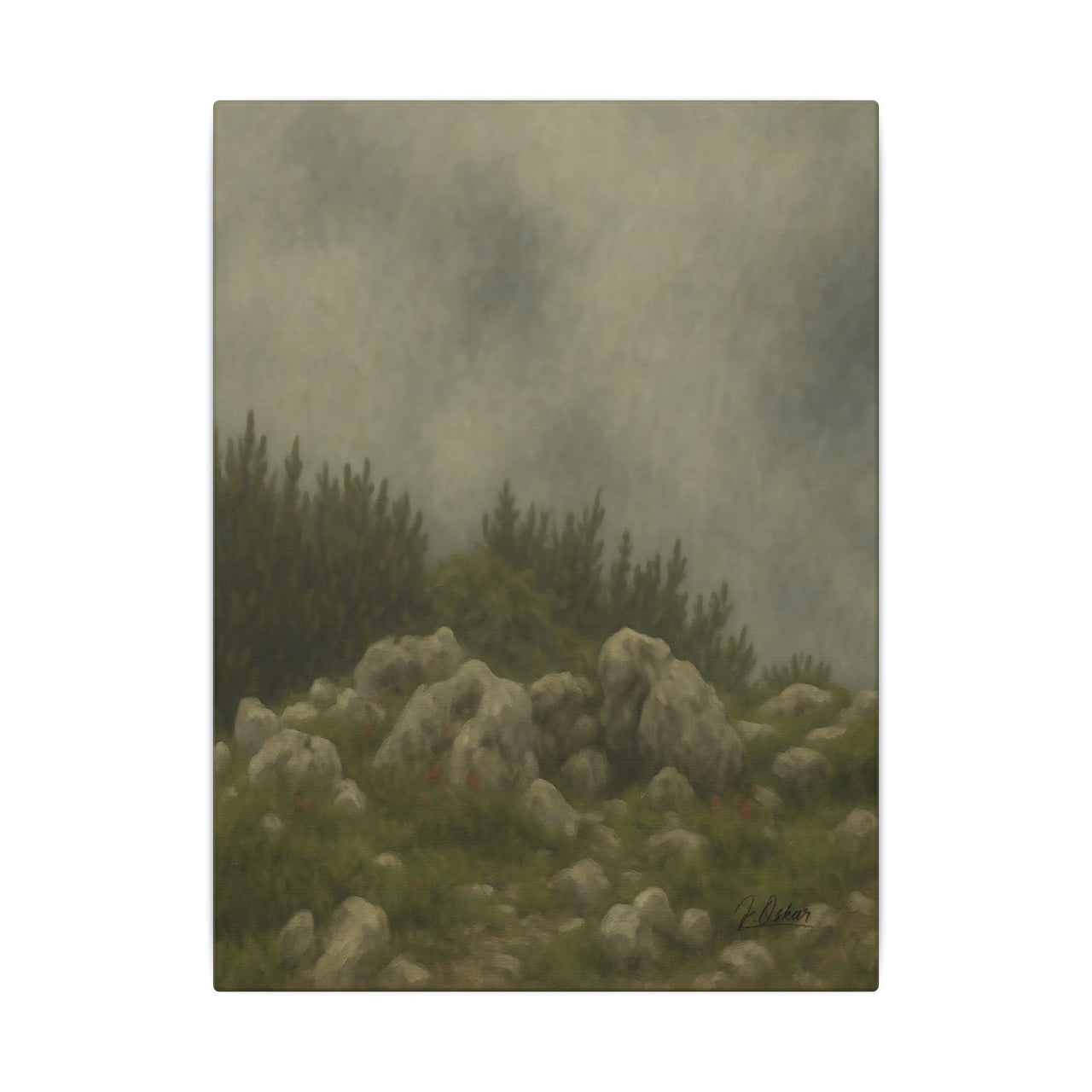 Majestic Mountain 57 - Rocky Ridge Above the Treeline Canvas Art