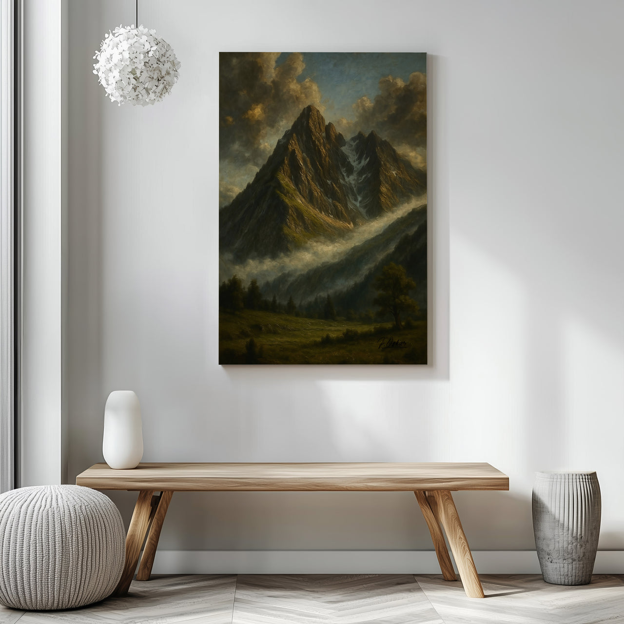 Majestic Mountain 8 -Veil of the Forgotten Peaks Canvas Art