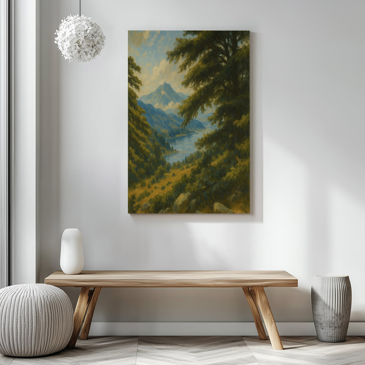Majestic Mountain 10 - View of the Quiet Vale Canvas Art