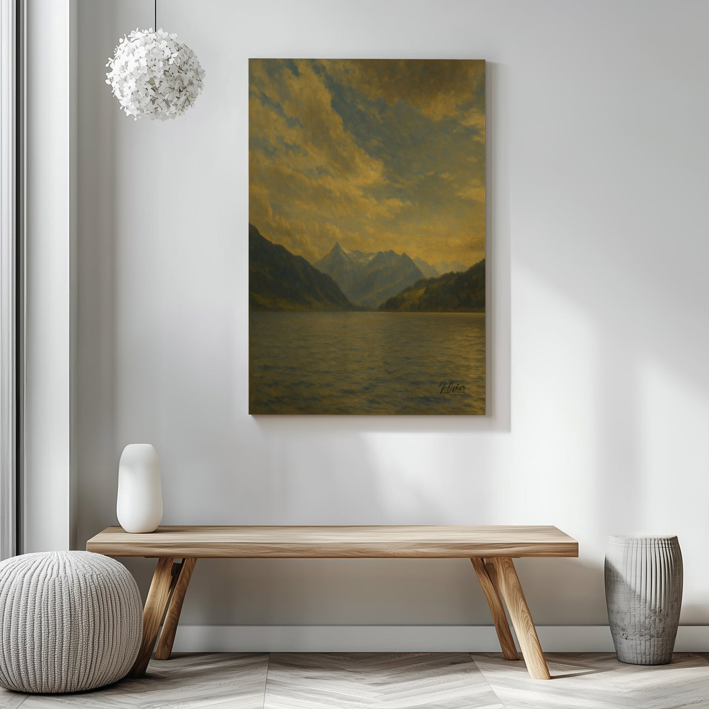 Majestic Mountain 14 - Evening Silence Canvas Art