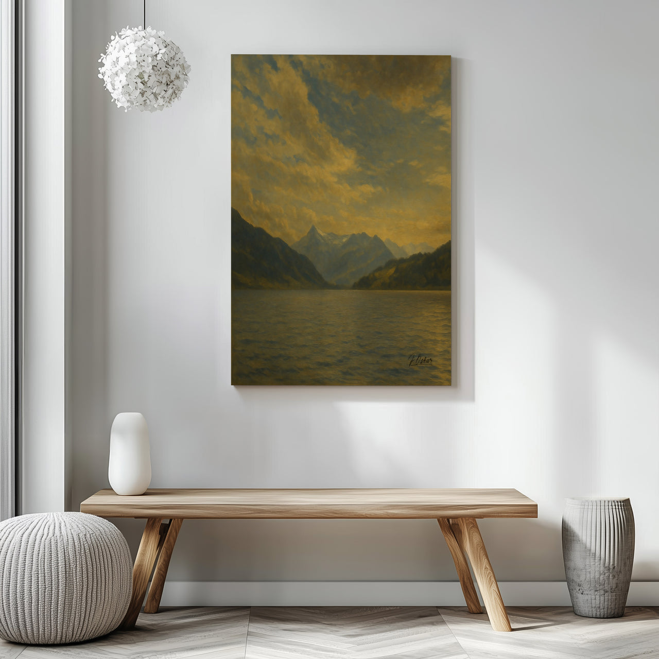 Majestic Mountain 14 - Evening Silence Canvas Art