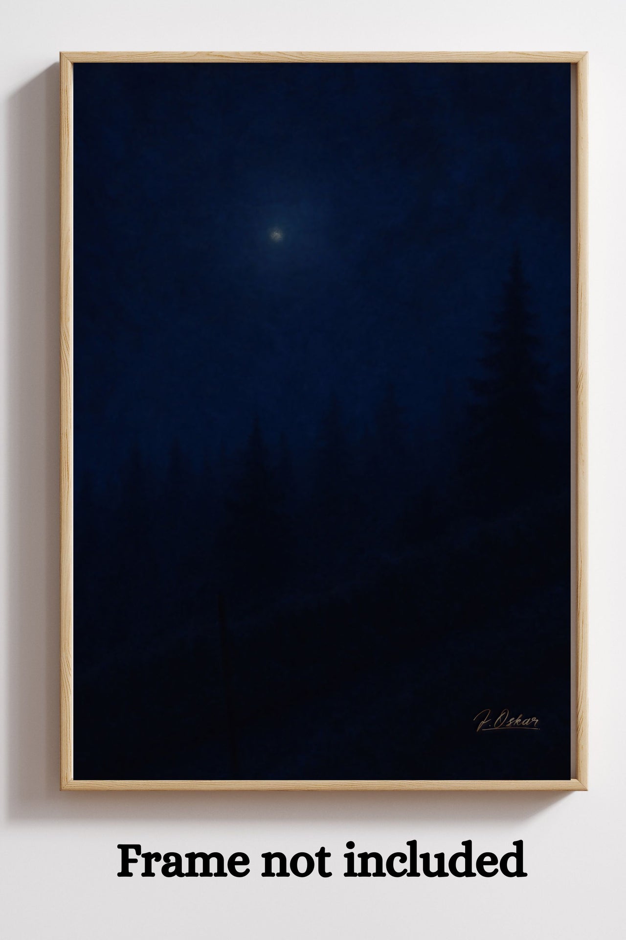 Majestic Mountain 69- Midnight Mist on the mountain Canvas Art