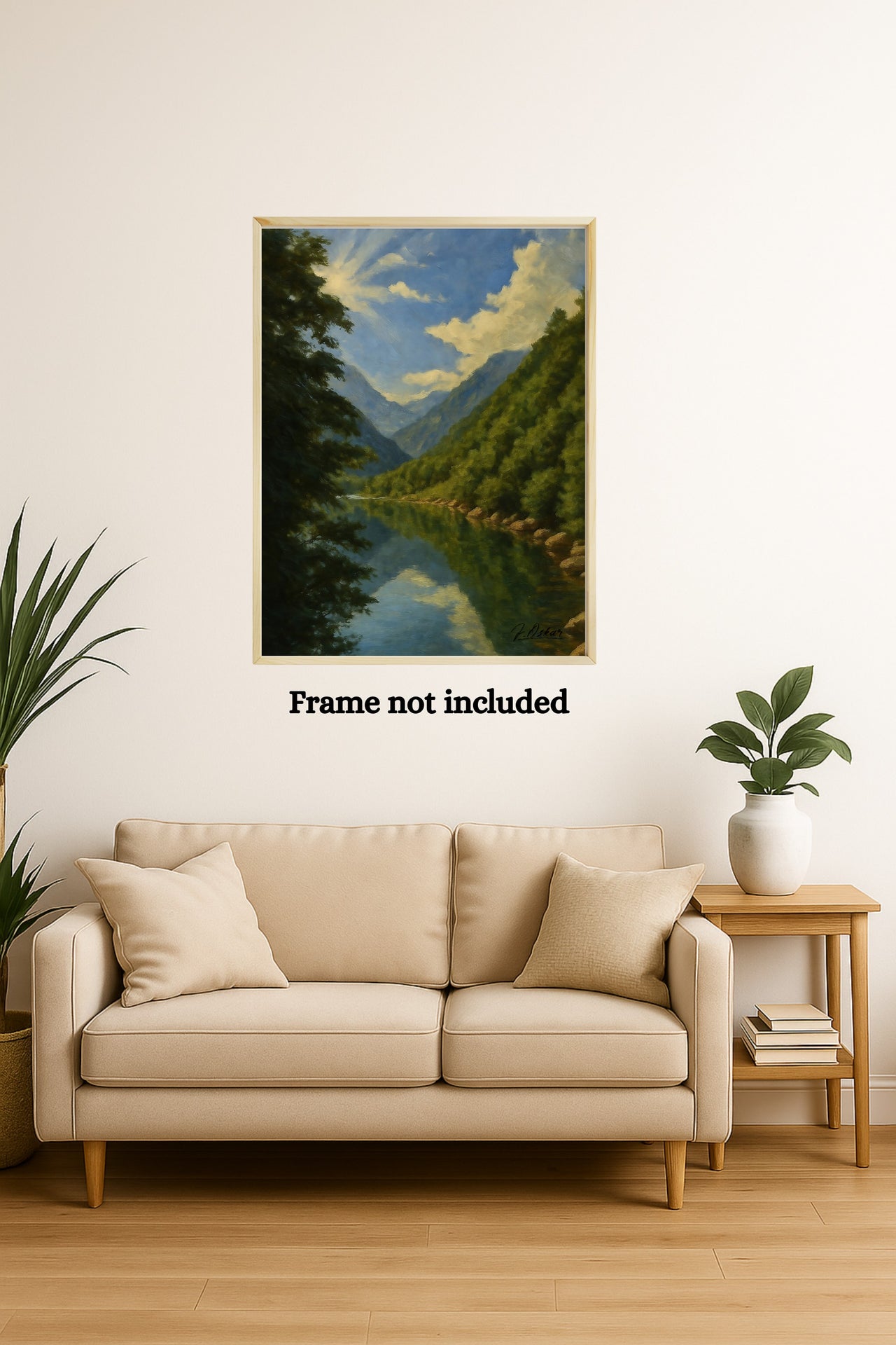 Majestic Mountain 20 - Unlit Valley Approach Canvas Art