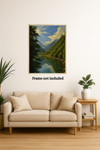 Majestic Mountain 20 - Unlit Valley Approach Canvas Art