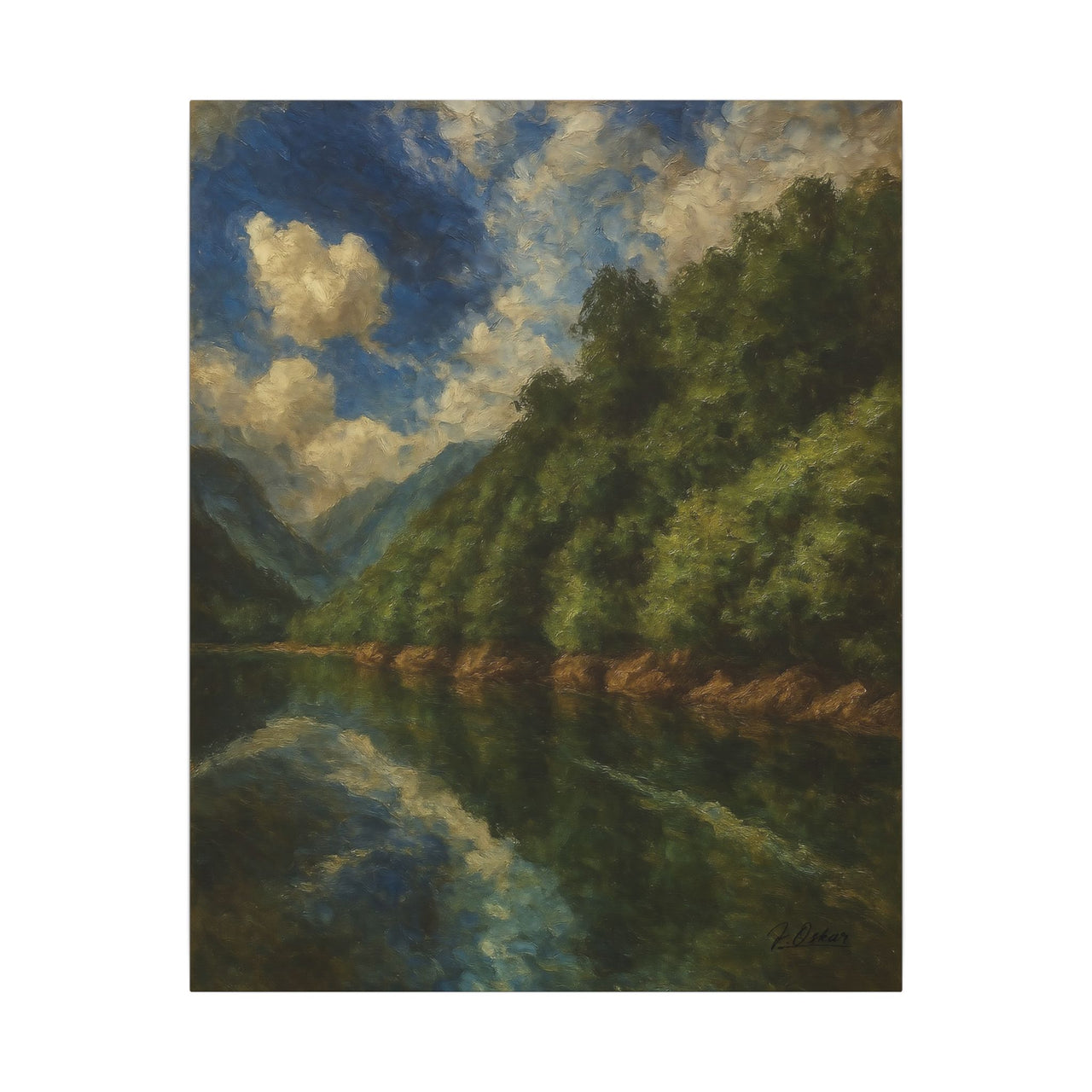 Majestic Mountain 18 - Reflections Before the Ascent Canvas Art