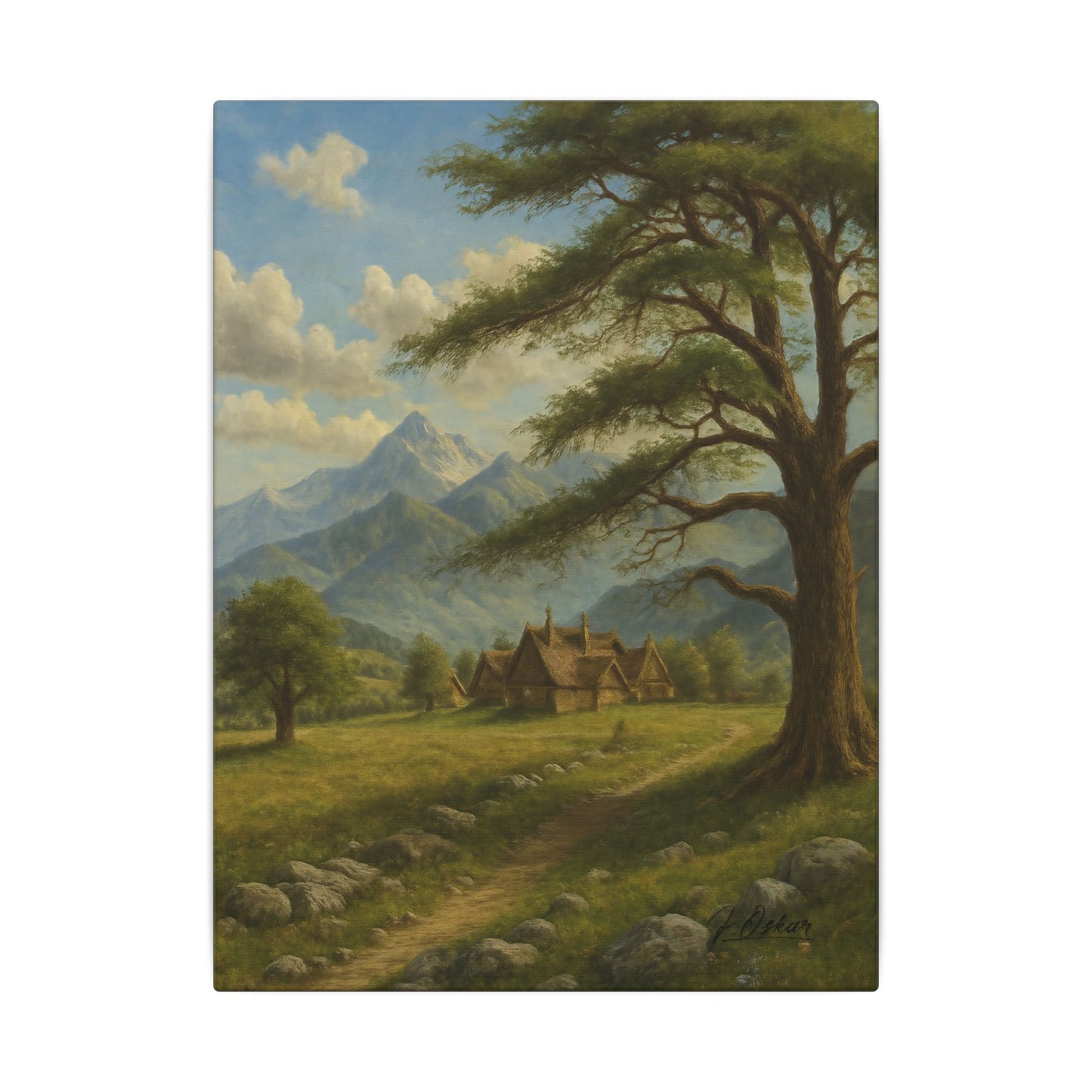 Majestic Mountain 5 - Twilight Over the Silent Lake Canvas Art