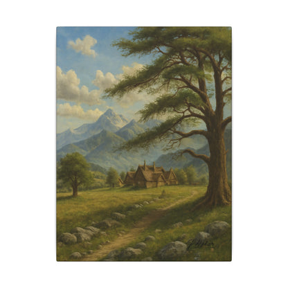 Majestic Mountain 5 - Twilight Over the Silent Lake Canvas Art