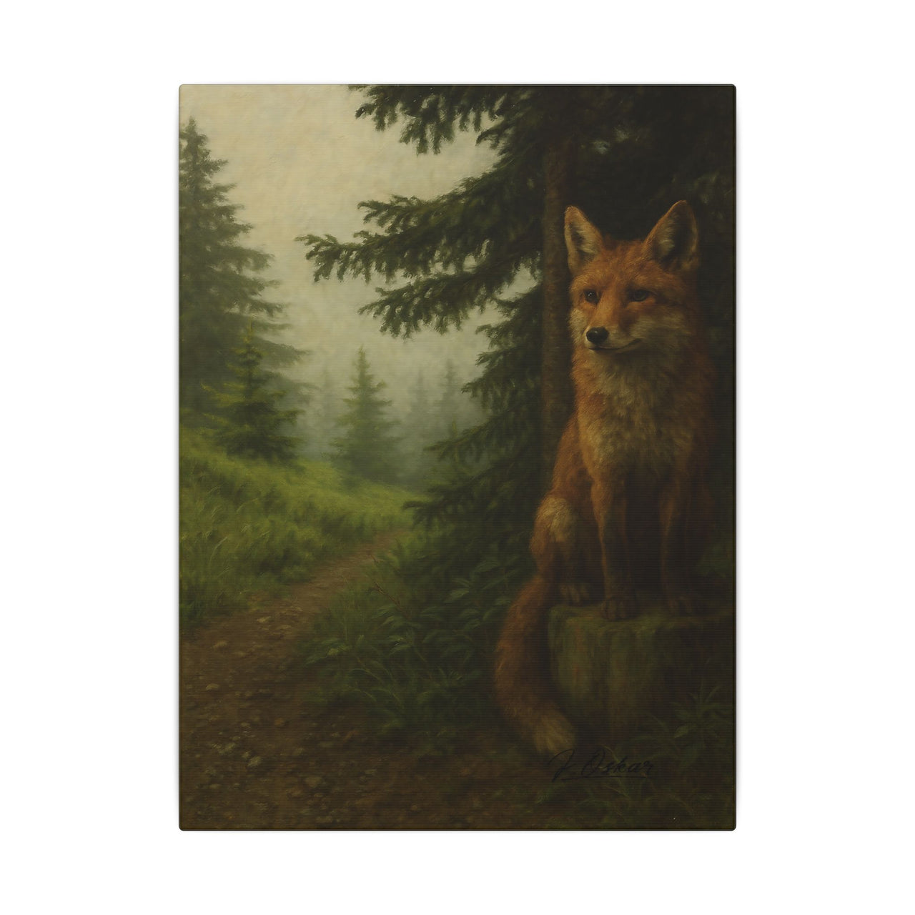 Majestic Mountain 32 - The Guide in the Mist Canvas Art
