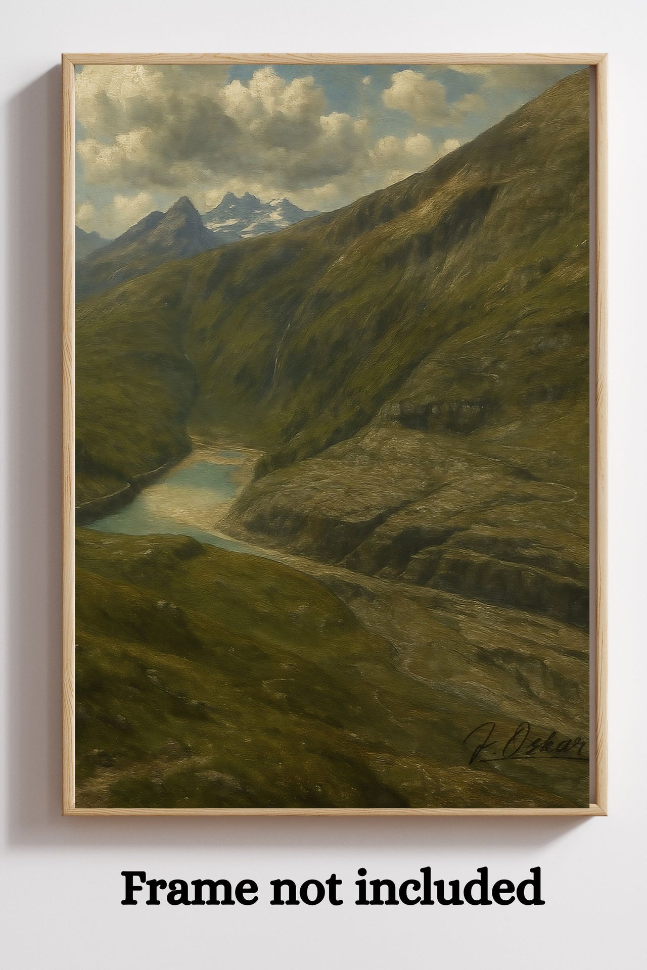Majestic Mountain 72 - Mountain Reservoir Canvas Art
