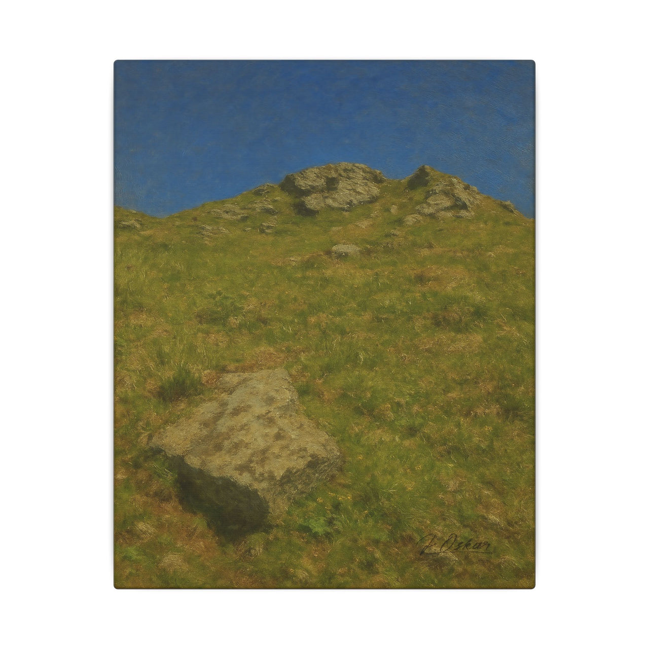 Majestic Mountain 87- Lone Rock on the Slope Canvas Art