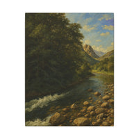 Majestic Mountain 19 - River to the Mountain Canvas Art