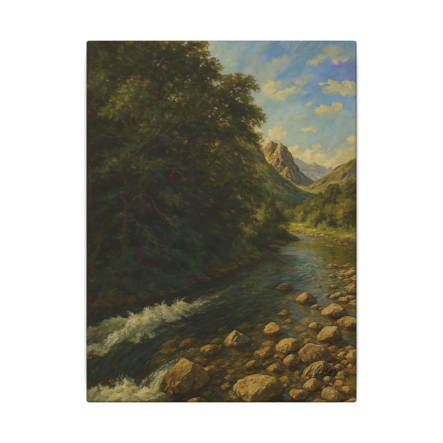 Majestic Mountain 19 - River to the Highlands Canvas Art