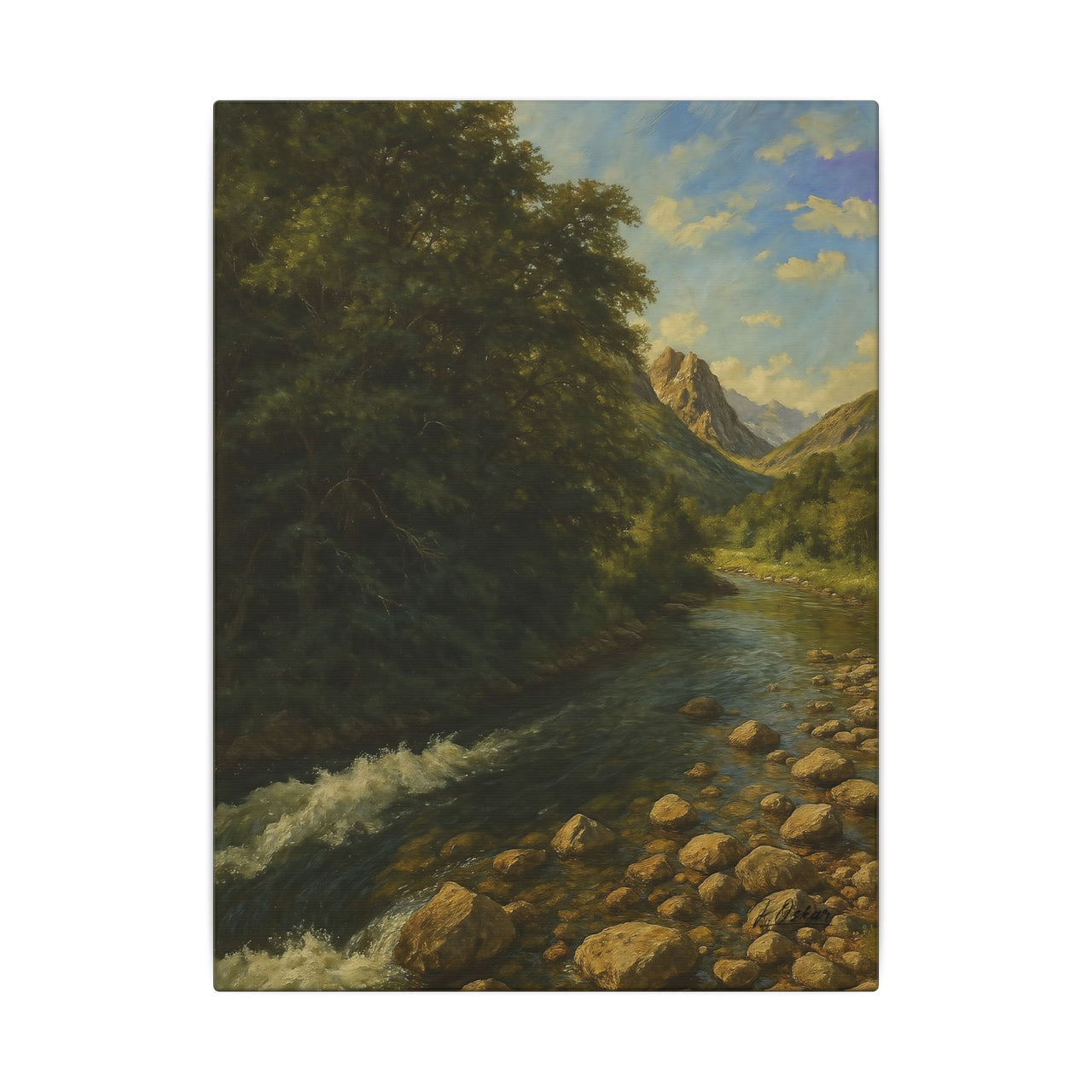 Majestic Mountain 19 - River to the Mountain Canvas Art