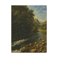 Majestic Mountain 19 - River to the Mountain Canvas Art