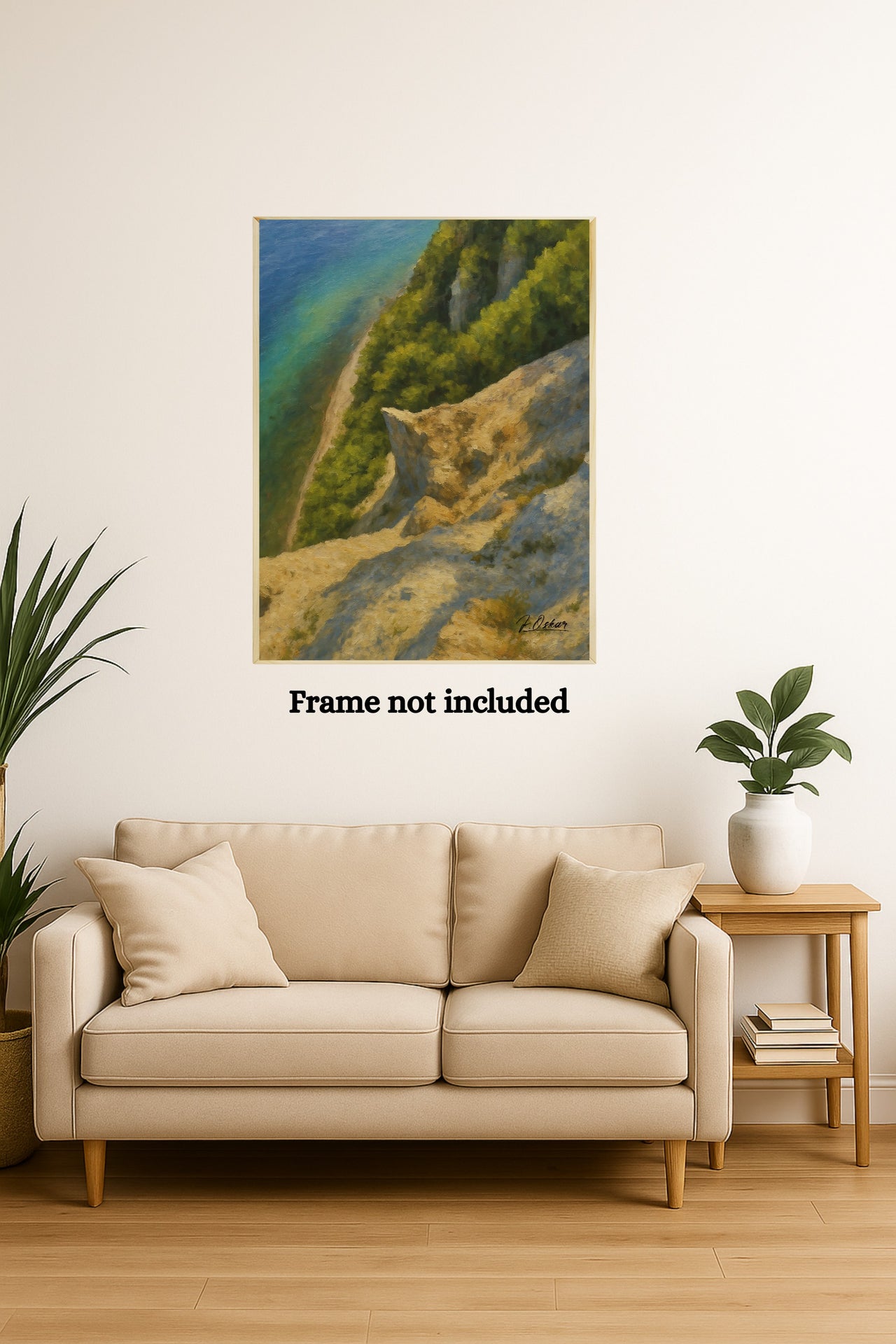 Majestic Mountain 24 - Emerald waters and a sunlit forest shoreline Canvas Art