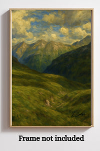 Majestic Mountain 74 - Valley of Peaks Canvas Art