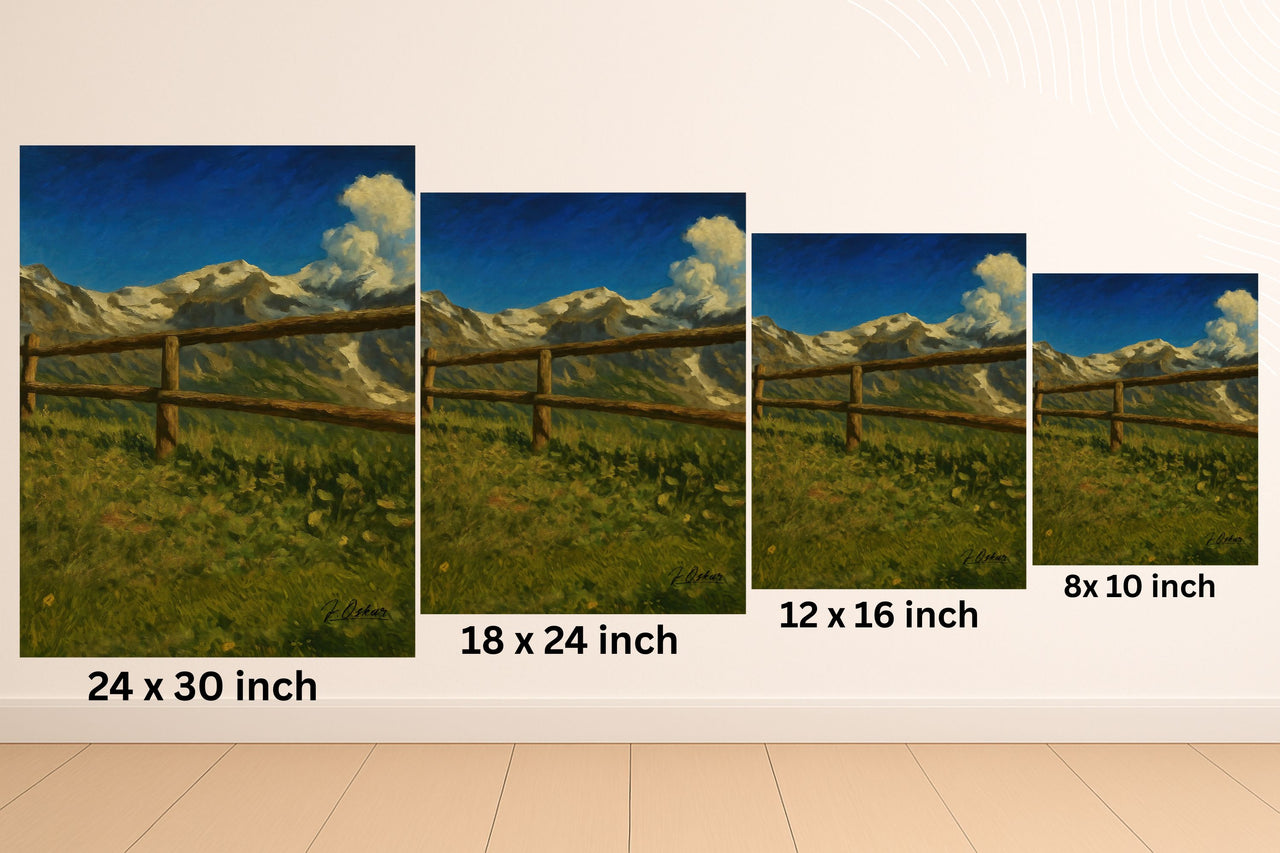 Majestic Mountain 77 - Viewpoint Fence Canvas Art