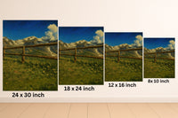 Majestic Mountain 77 - Viewpoint Fence Canvas Art