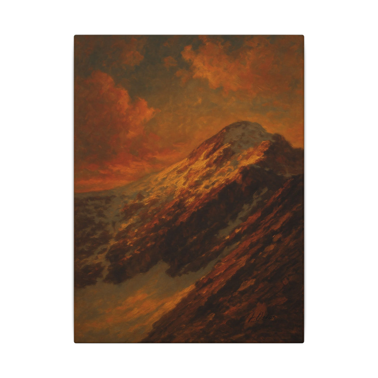 Majestic Mountain 95 - Summit in morning light Canvas Art