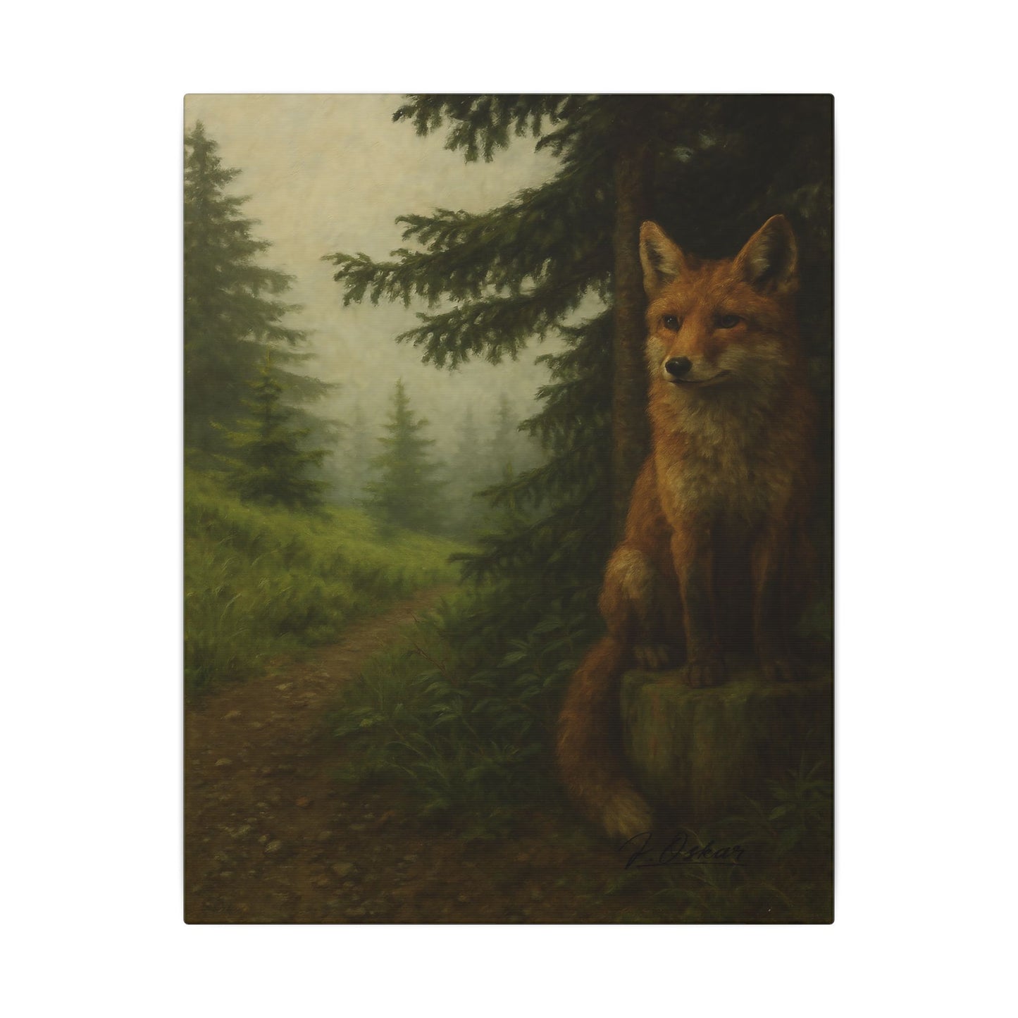 Majestic Mountain 32 - The Guide in the Mist Canvas Art