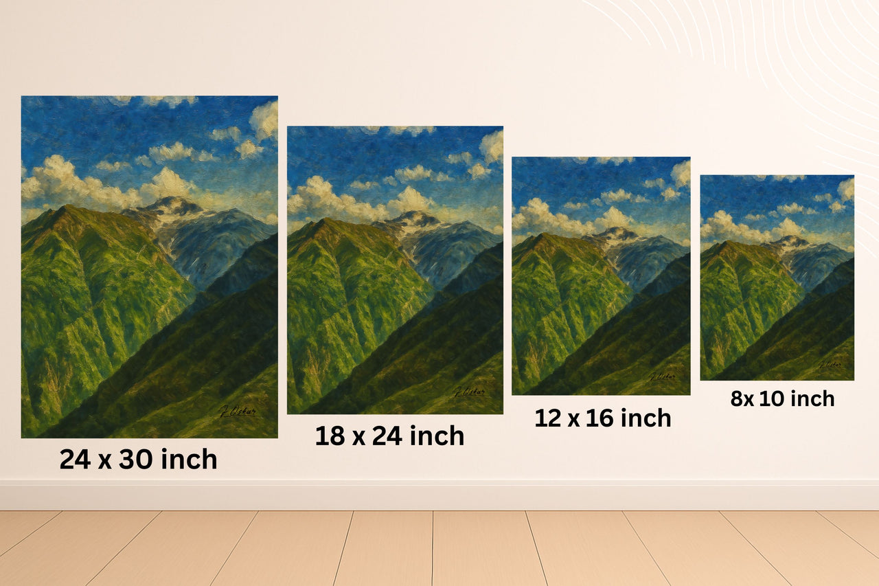Majestic Mountain 79 - Green Heights Canvas Art