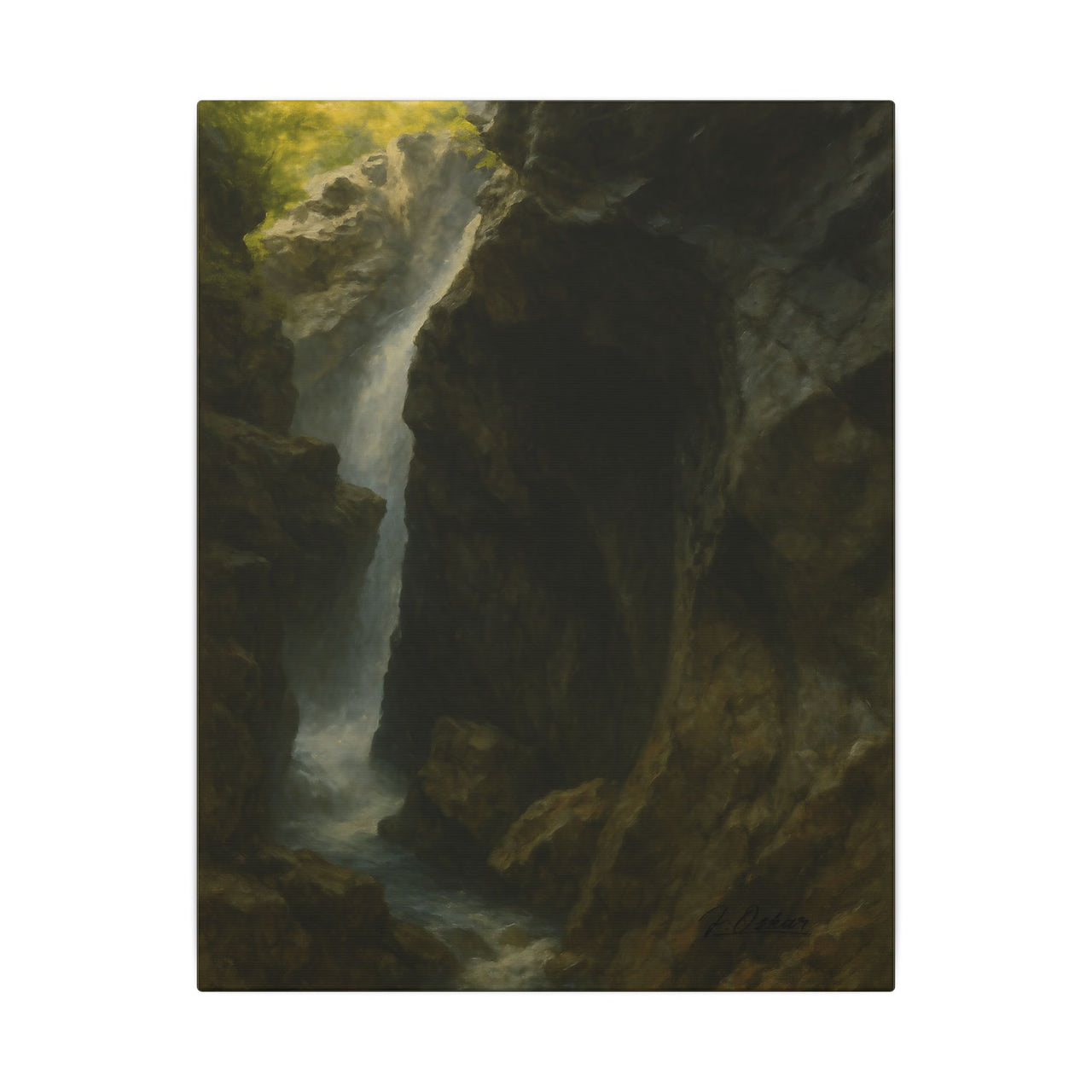 Majestic Mountain 40 - The Echoing Chasm Canvas Art