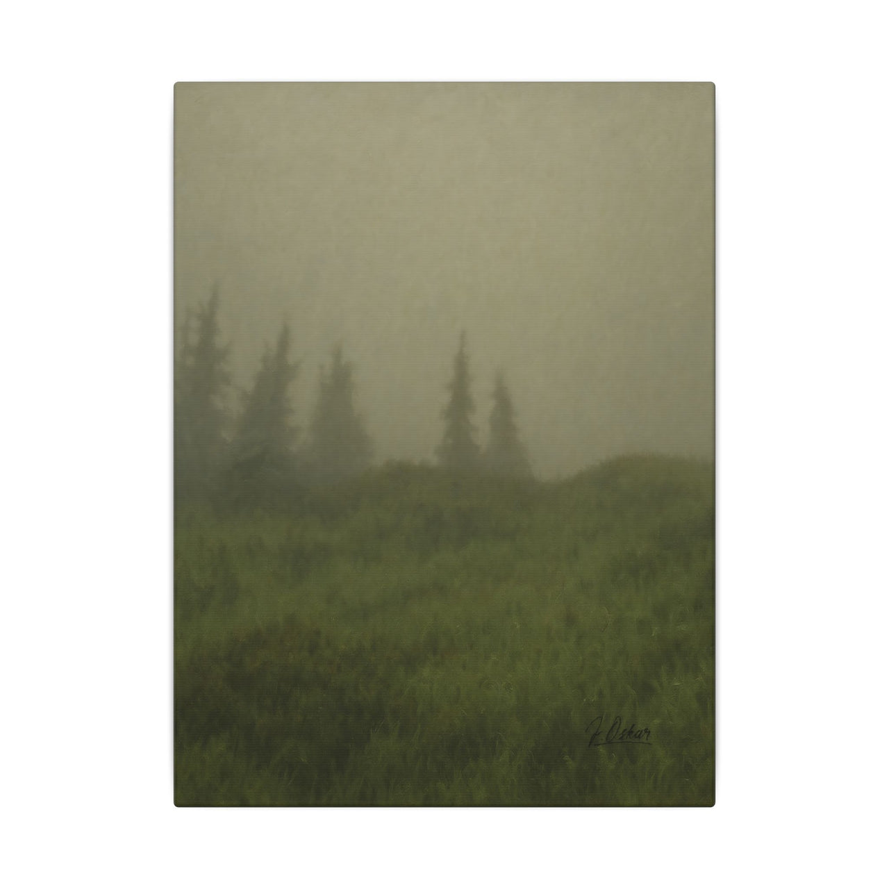 Majestic Mountain 59 - Hilltops in the Fog Canvas Art