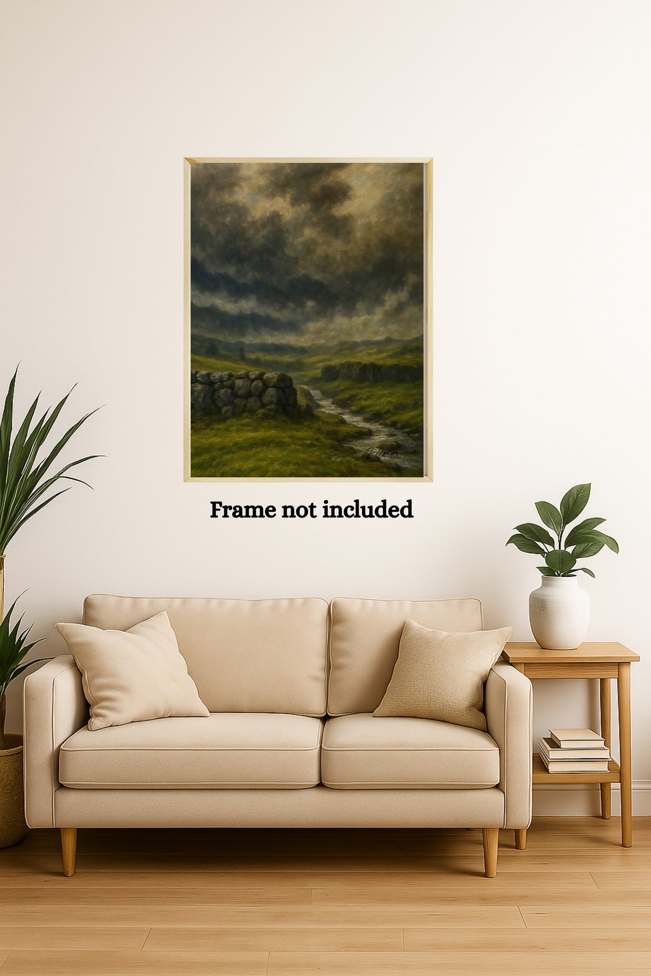 Majestic Mountain 34 - Storm Over the Highland Stream Canvas Art